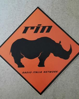 Adesivo vintage RIN Radio Italia Network