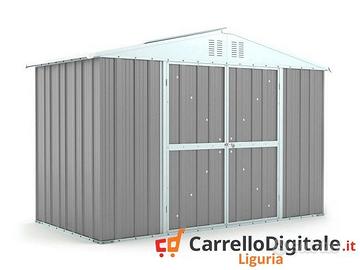 Box giardino lamiera zincata 327x155 grigio chiaro