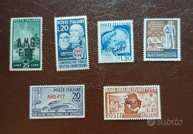 Trieste zona A- 6 francobolli MH*