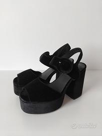 Sandali donna Jeffrey Campbell in velluto nero