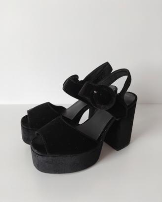 Sandali donna Jeffrey Campbell in velluto nero