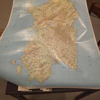 Cartina murale della Sardegna 