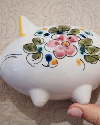 Salvadanaio vintage in ceramica