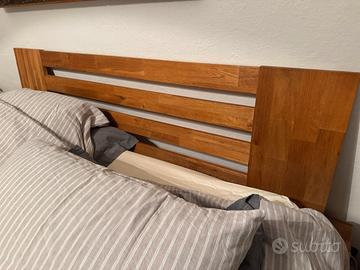 Letto matrimoniale legno rovere jysk
