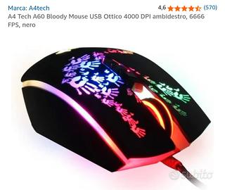 Mouse A4tech A60 Bloody USB Ottico 4000 DPI