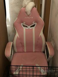Sedia gaming rosa
