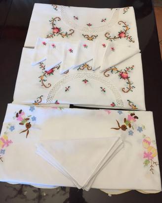 tovaglie da te vintage decorate a mano