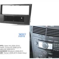 CORNICE NERA PER AUTORADIO 1-DIN PER OPEL ASTRA H 