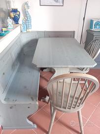 Giropanca con tavolo e 2 sedie in legno massello c