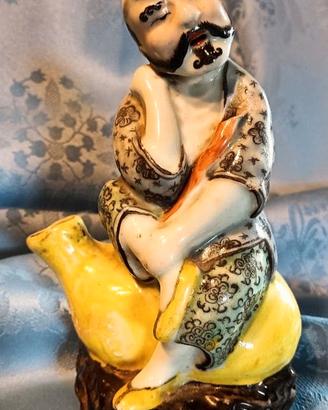Statua antica porcellana cinese -pescatore