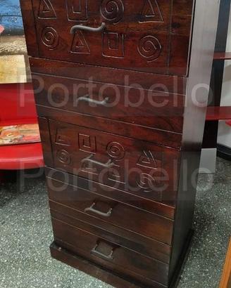 Codice: 9140 MOBILE CASSETTIERA STILE ETNICO COLO