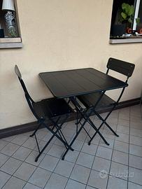 Set da esterno tavolino + 3 sedie pieghevoli IKEA