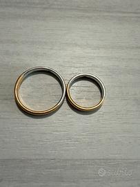 Coppia Fedi originali Damiani oro rosa e bianco