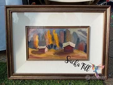 Acquerello baite tirolesi, Karl Gasser originale