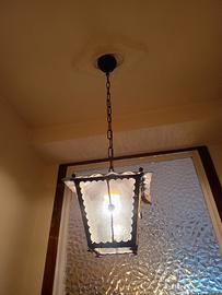 Lanterna ferro battuto  anni 70