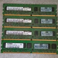 RAM 4 Banchi da 1 GB PC2-6400E Samsung Tot.4  GB