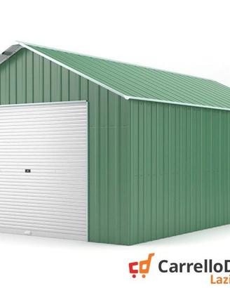 Baracca cantiere box 438x724 con saracinesca verde