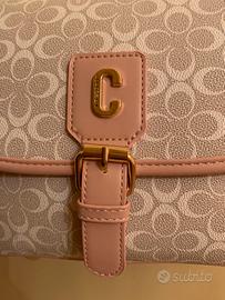 Borsa coconuda beige e rosa