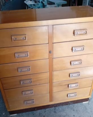 cassettiera schedario '50