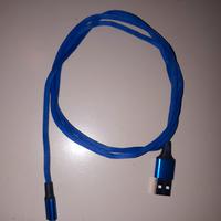 Cavo USB Iphone Blu Intrecciato Blu