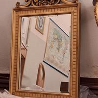 Specchio dorato con consolle  fine '900