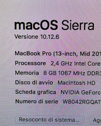 Mac book pro 13” - 2010 - ssd 500gb
