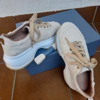 scarpe Hogan pelle,crema taglia 36emezzo. 