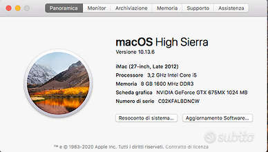iMac 27'' 500GB 8GB