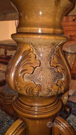 Tavolo in radica di noce e 6 sedie