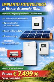 Impianto Fotovoltaico 6 kW con Accumulo 10 kWh