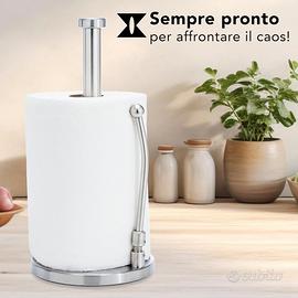 Portarotolo cucina scottex acciaio inox antiscivol