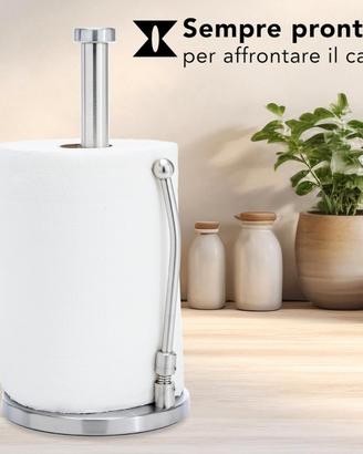 Portarotolo cucina scottex acciaio inox antiscivol