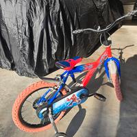 Bici bimbo 16 spiderman con rotelle