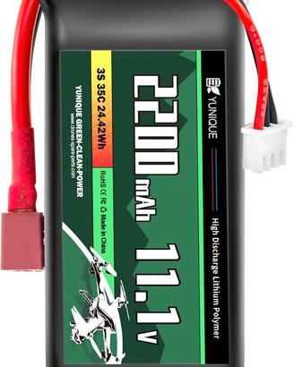 Batteria LiPo 11.1V 2200mAh 35C T-Plug RC