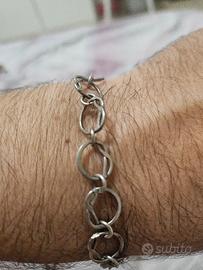 Bracciale catena argento intrecciato