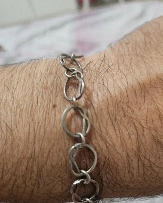 Bracciale catena argento intrecciato