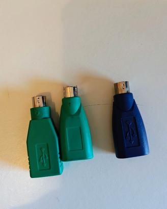 set di 3 Connettori PS2 a USB