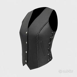 Gilet In Pelle Donna Per Bikers