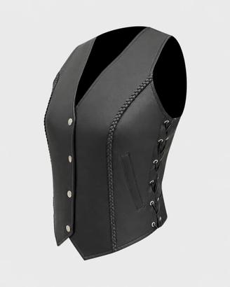 Gilet In Pelle Donna Per Bikers