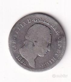 1 lira 1828 genova - carlo felice