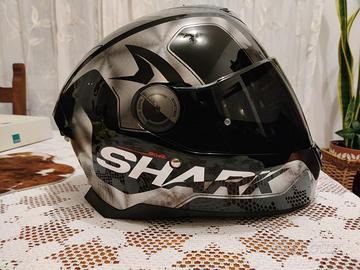 Casco Shark Skwal 2 Trion Nero e Cromo taglia S