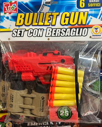 Set pistola giocattolo con danti in gommapiuma
