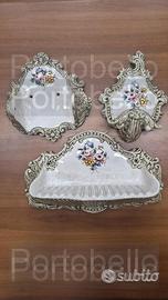 Codice: 9929 SET BAGNO VINTAGE IN CERAMICA DI CAP