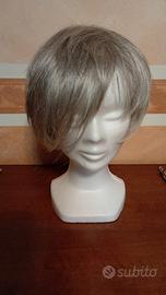 parrucca sintetica bianco argentato 