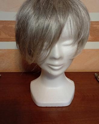 parrucca sintetica bianco argentato 