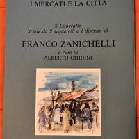 I mercati e la città acquarelli e disegno.