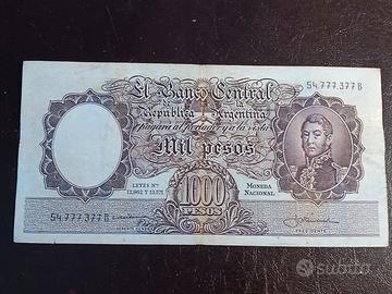 1000 pesos Argentina (1966-1969) José San Martin
