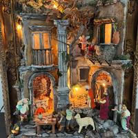 Presepe  napoletano in cornice