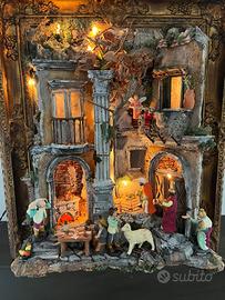 Presepe  napoletano in cornice