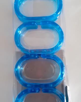 Set di 12 anelli per tende da doccia